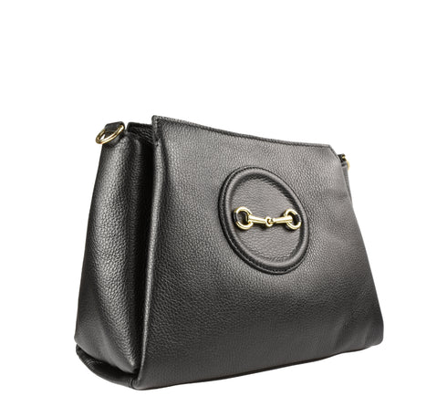 Poseta casual, dama, ADA SHOES, 25035, negru, piele naturala